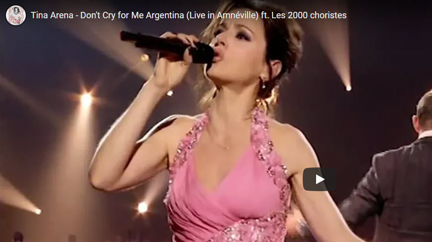 Tina Arena – Don’t Cry for Me Argentina (Live in Amnéville) ft. Les 2000 choristes